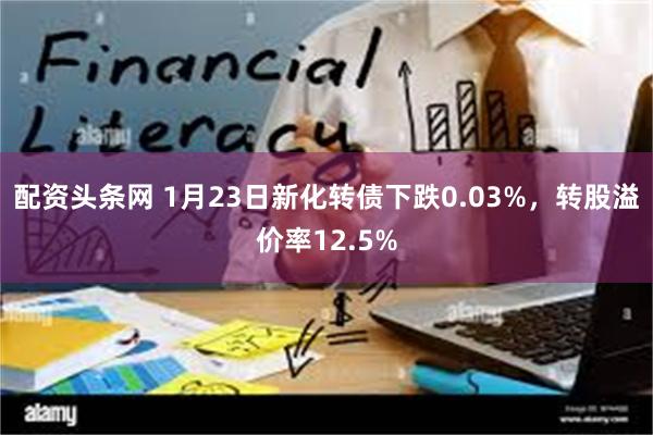 配资头条网 1月23日新化转债下跌0.03%，转股溢价率12.5%